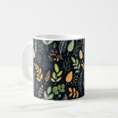 Mug Motif de feuillage vert et jaune élégant (Devant gauche)