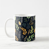 Mug Motif de feuillage vert et jaune élégant (Gauche)