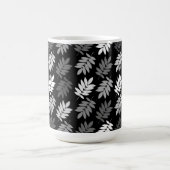 Mug Motif de feuille aînée noir blanc gris (Centre)