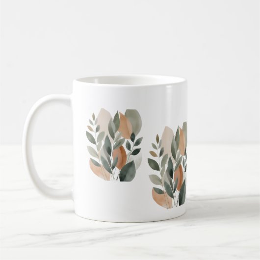 Mug Motif de feuille botanique minimal (Gauche)