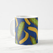 Mug Motif de feuille de banane bleu tropical (Devant gauche)