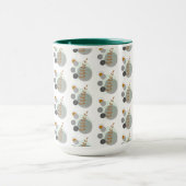 Mug Motif de feuille rétro (Centre)