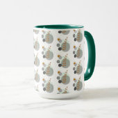 Mug Motif de feuille rétro (Devant droit)