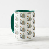 Mug Motif de feuille rétro (Devant gauche)
