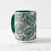 Mug Motif de feuille tropicale (Devant gauche)