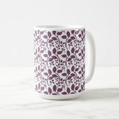 Mug Motif de feuille violet foncé, élégante impression (Devant droit)