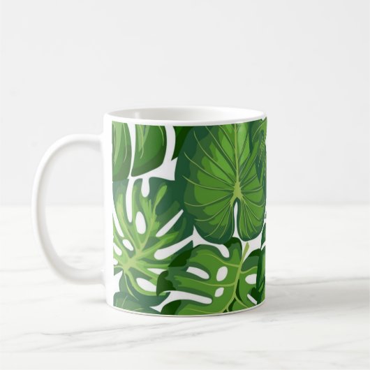 Mug Motif de feuilles (Gauche)