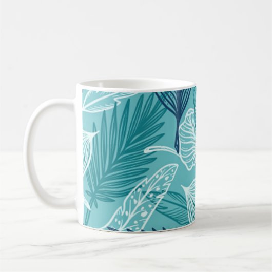 Mug Motif de feuilles (Gauche)