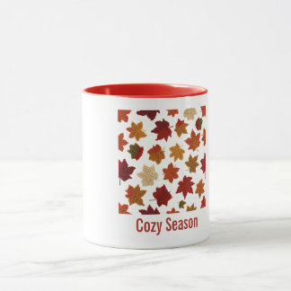 Mug Motif de feuilles d'automne au crochet cosy Produi