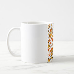Mug Motif de feuilles d'automne de Corgi
