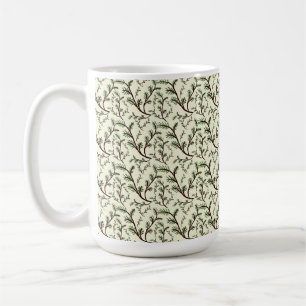 Mug Motif de feuilles de forêt sans couture Botanical