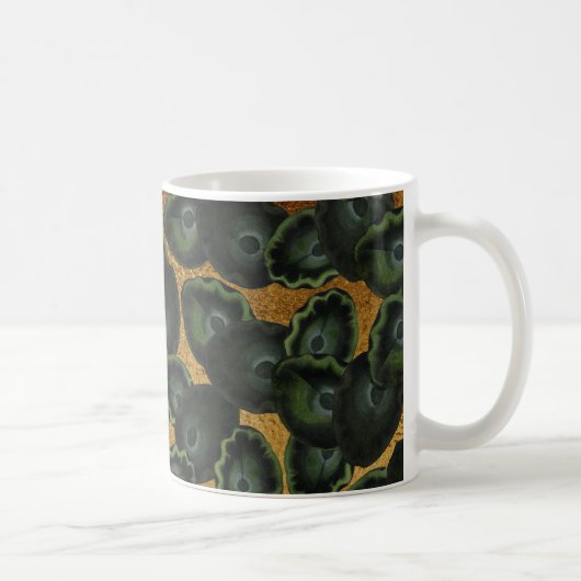Mug Motif de feuilles de lys exotique (Droite)