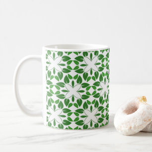 Mug Motif de feuilles, motif de feuilles, feuilles ver