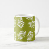 Mug Motif de feuilles vert citron décoratives (Devant droit)