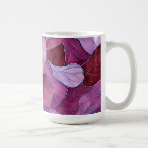 Mug Motif de feuilles violettes abstraites