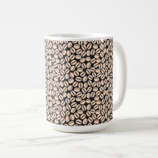 Mug Motif de fèves de café (Devant droit)