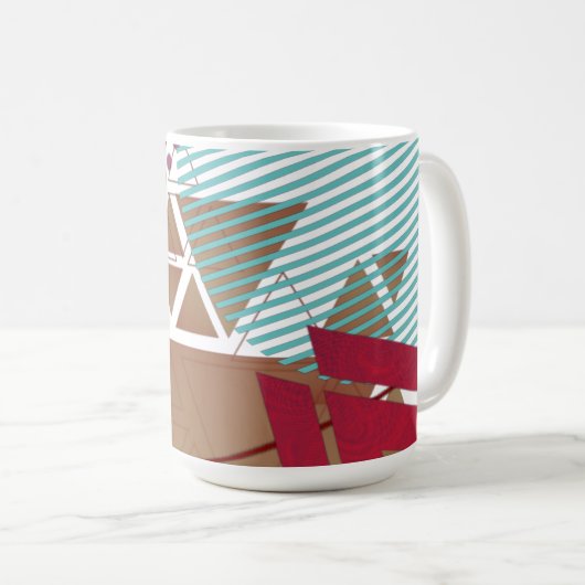 Mug motif de figures géométriques Abstraites (Devant droit)