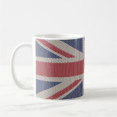 Mug Motif de filet à mailles fines avec drapeau Union (Gauche)