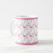 Mug Motif de Flamants roses tropicaux roses chaudes (Devant gauche)
