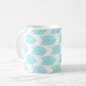 Mug Motif de flèche Tribal Turquoise (Devant gauche)