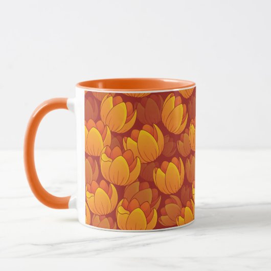 Mug Motif de fleur d'or (Gauche)