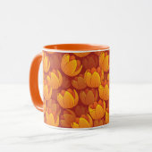 Mug Motif de fleur d'or (Devant gauche)