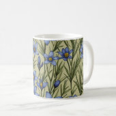 Mug Motif de fleur en laiton bleu (Devant droit)