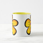 Mug Motif de fleur jaune (Centre)