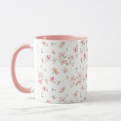 Mug Motif de fleur rose mou d'aquarelle (Gauche)