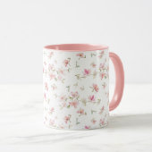 Mug Motif de fleur rose mou d'aquarelle (Devant droit)