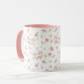 Mug Motif de fleur rose mou d'aquarelle (Devant gauche)