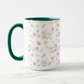 Mug Motif de fleur rose mou d'aquarelle (Gauche)