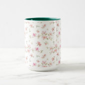 Mug Motif de fleur rose mou d'aquarelle (Centre)