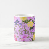 Mug Motif de fleur vintage violet joli (Centre)