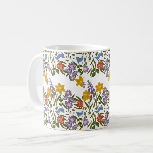 Mug Motif de fleurs (Devant gauche)