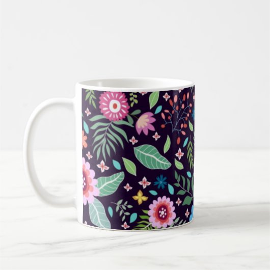 Mug Motif de fleurs (Gauche)