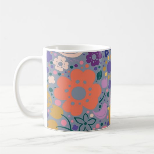 Mug Motif de fleurs (Gauche)