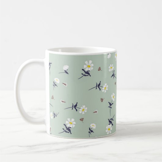 Mug Motif de fleurs (Gauche)