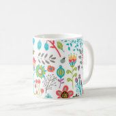 Mug Motif de fleurs (Devant droit)