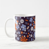 Mug Motif de fleurs bleu (Gauche)