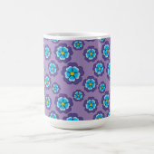 Mug Motif de fleurs bleu violet (Centre)