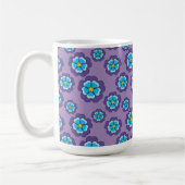 Mug Motif de fleurs bleu violet (Gauche)