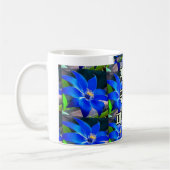 Mug Motif de fleurs bleues profondes (Gauche)