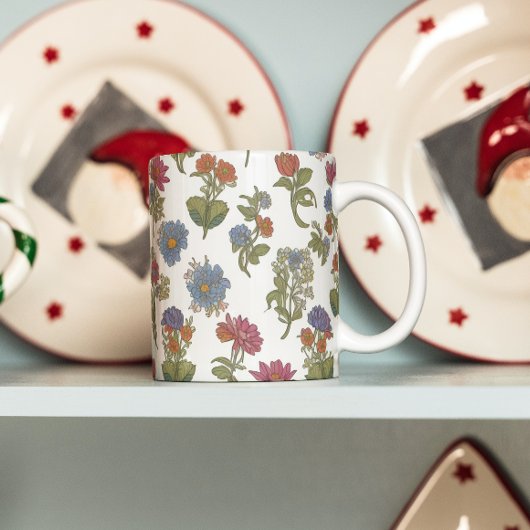 Mug Motif de fleurs colorées