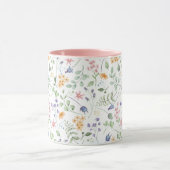Mug Motif de fleurs d'aquarelle (Centre)