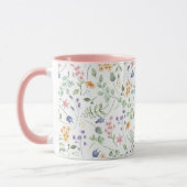 Mug Motif de fleurs d'aquarelle (Gauche)
