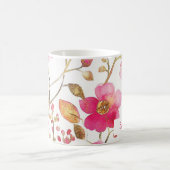 Mug Motif de fleurs de bégonia rose (Centre)