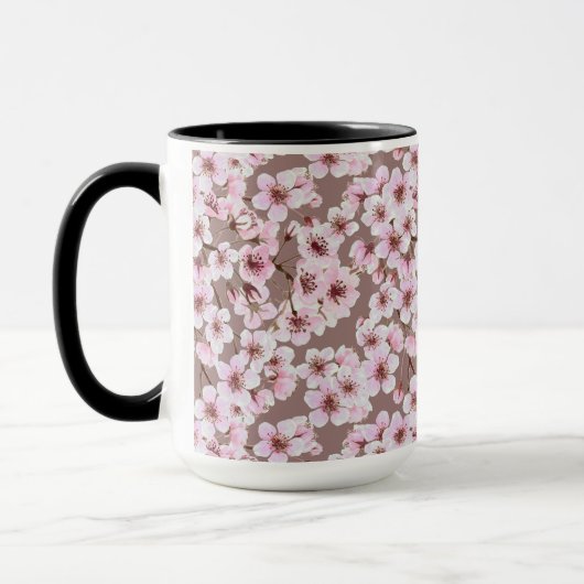 Mug Motif de fleurs de cerisiers (Gauche)