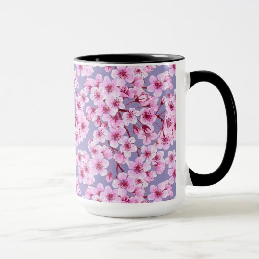 Mug Motif de fleurs de cerisiers (Droite)