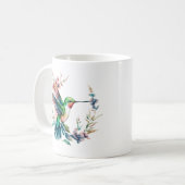 Mug Motif de fleurs de colibris (Devant gauche)